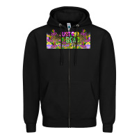 Black Just Bead Zipper Hoodie - CowhideDigitalArt