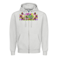 Dove Grey Just Bead Zipper Hoodie - CowhideDigitalArt