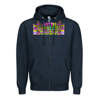 Navy Just Bead Zipper Hoodie - CowhideDigitalArt