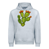 Heather Grey cactus Urban Hoodie - BarkalooDesign