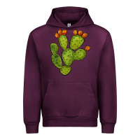 Mauve Wine cactus Urban Hoodie - BarkalooDesign