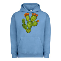 Pigment Pebble Blue cactus Urban Hoodie - BarkalooDesign