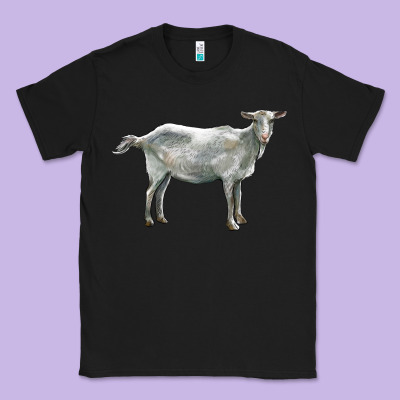 Saanen Goat Classic Tee Designed By Lillyallendesigns