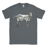 Charcoal Heather saanen goat Classic Tee - LillyAllenDesigns