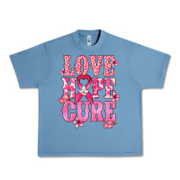 Pebble Blue Love Hope Cure Cancer Awareness Urban Heavy Tee - HowdyJamesFarm