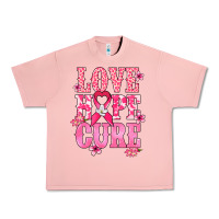 Salmon Love Hope Cure Cancer Awareness Urban Heavy Tee - HowdyJamesFarm
