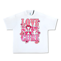White Love Hope Cure Cancer Awareness Urban Heavy Tee - HowdyJamesFarm