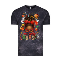 Cloud Black one merry nurse afro messy bun Vintage Tee - texasbilliewilder