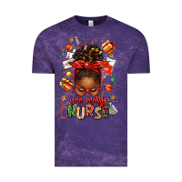 Cloud Purple one merry nurse afro messy bun Vintage Tee - texasbilliewilder