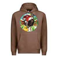 Chestnut Baby pig Premium Hoodie - FaDigitalArtStudio