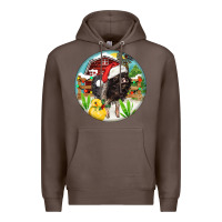 Coffee Baby pig Premium Hoodie - FaDigitalArtStudio