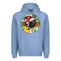 Colony Blue Baby pig Premium Hoodie - FaDigitalArtStudio