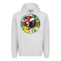 Dove Grey Baby pig Premium Hoodie - FaDigitalArtStudio