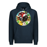 Navy Baby pig Premium Hoodie - FaDigitalArtStudio