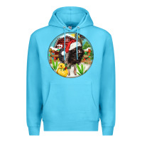 Ocean Blue Baby pig Premium Hoodie - FaDigitalArtStudio