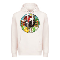 Pale Pink Baby pig Premium Hoodie - FaDigitalArtStudio