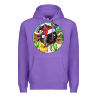 Purple Baby pig Premium Hoodie - FaDigitalArtStudio