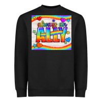 Black Always An Ally Pride LGBTQ+ Tumbler Heavyweight Sweatshirt - BundleAndBundleShop
