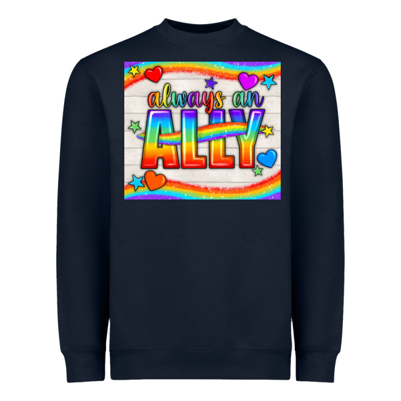 Always An Ally Pride Lgbtq+ Tumbler Heavyweight Sweatshirt by BundleAndBundleShop | Teevron