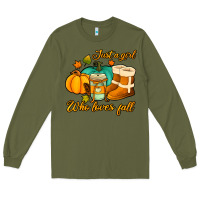 Army Green just a girl who loves fall Long Sleeve Tee - Jasminsmagicworld