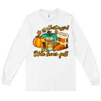 White just a girl who loves fall Long Sleeve Tee - Jasminsmagicworld