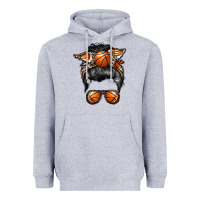 Heather Grey basketball mom Heavyweight Hoodie - RacoonDesign