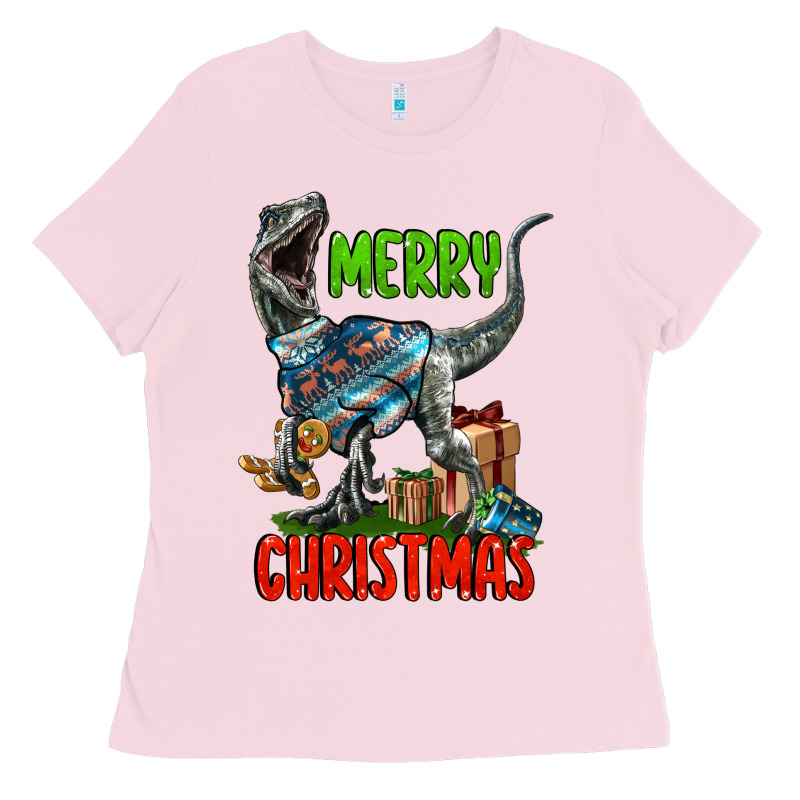 Merry Christmas Velociraptor Ladies Tee by LillyAllenDesigns | Teevron