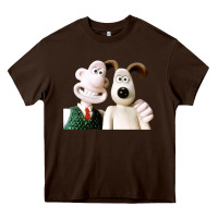 Chocolate Brown the man with his dog taking selfie w.a.l.l.a.c.e Heavy Core Tee - lanVoArt