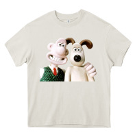 Cream the man with his dog taking selfie w.a.l.l.a.c.e Heavy Core Tee - lanVoArt