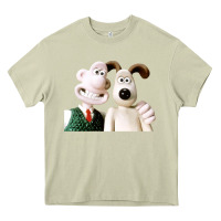 Mossy the man with his dog taking selfie w.a.l.l.a.c.e Heavy Core Tee - lanVoArt