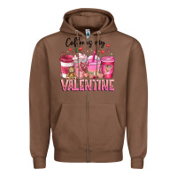 Chestnut Coffee Is MY Valentine Zipper Hoodie - CowhideDigitalArt