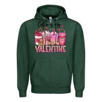 Sports Green Coffee Is MY Valentine Zipper Hoodie - CowhideDigitalArt
