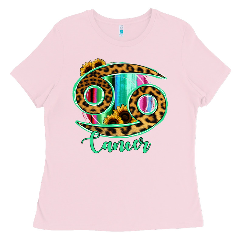 Cancer Zodiac Sign Sunflower Leopard Serape Ladies Tee by RanaPortraitStore | Teevron