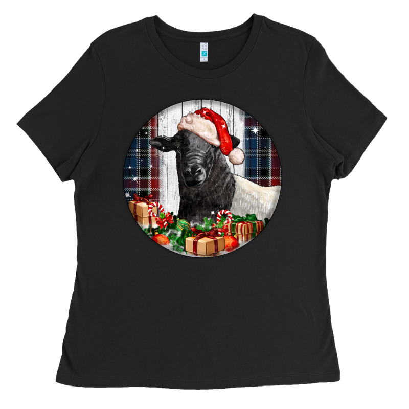 Christmas Dorper Sheep Ladies Tee by LillyAllenDesigns | Teevron
