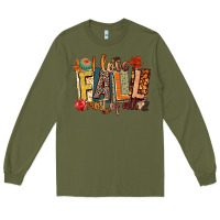 Army Green i love fall most of all Long Sleeve Tee - CowGirlArtShop