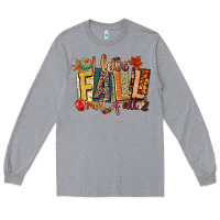 Heather Grey i love fall most of all Long Sleeve Tee - CowGirlArtShop
