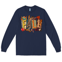 Navy i love fall most of all Long Sleeve Tee - CowGirlArtShop