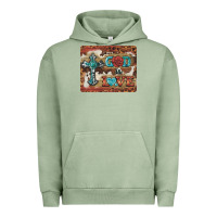 Pigment Oil Green god is love cross Urban Hoodie - BarkalooDesign