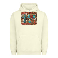 Pigment Pistachio god is love cross Urban Hoodie - BarkalooDesign