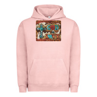 Pigment Salmon god is love cross Urban Hoodie - BarkalooDesign