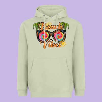 Beach Vibes Heavyweight Hoodie Designed By Racoondesign