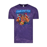 Cloud Purple Afro american girl sneakers Vintage Tee - RanaPortraitStore