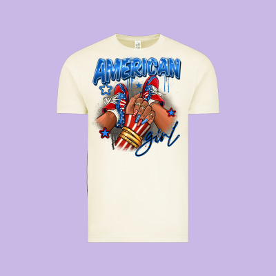 Afro American Girl Sneakers Vintage Tee Designed By Ranaportraitstore