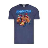 Vintage Denim Afro american girl sneakers Vintage Tee - RanaPortraitStore