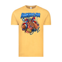Vintage Mustard Afro american girl sneakers Vintage Tee - RanaPortraitStore