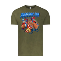 Vintage Olive Afro american girl sneakers Vintage Tee - RanaPortraitStore