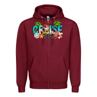 Burgundy Cruise Life Zipper Hoodie - CowhideDigitalArt