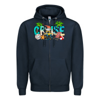 Navy Cruise Life Zipper Hoodie - CowhideDigitalArt