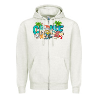 Oatmeal Heather Cruise Life Zipper Hoodie - CowhideDigitalArt