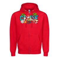 Red Cruise Life Zipper Hoodie - CowhideDigitalArt